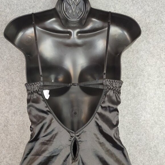 Victoria’s Secret Lingerie Slip Chemise Womens Sz M Black Grunge Goth Babydoll - Picture 7 of 13